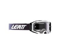 Masque De Motocross LEATT Velocity 5.5 Blanc Noir Lentille Fumée 58%