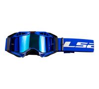 Masque De Motocross LS2 AURA PRO Noir Bleu Avec Lentille Iridium
