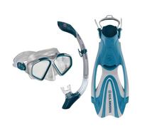US.Divers Set Cozumel | Kit de Plongée, Masque, Palmes et Tuba pour Adulte Protection UV, Verres Anti-buée Anti-fuite, Randonnée Aquatique Snorkeling, Homme et Femme, Masque Silicone, Palmes réglables