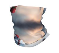 Masque de Noël avec motif bonhomme de neige à 3 imprimés pour temps froid, écharpe, guêtre coupe-vent, cache-cou d'hiver pour homme et femme