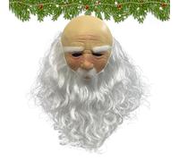 Masque de Noël en latex | Couvre-visage de Père Noël - Respirant, Chapeau de costume doux, Yeux visibles et coupe complète | Fête à thème, carnaval, réunion d'amis et événement d'aventure