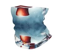 Masque de Noël imprimé bonhomme de neige pour temps froid, écharpe, guêtre coupe-vent, cache-cou d'hiver pour homme et femme