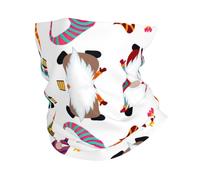 Masque de Noël imprimé nains amusants pour temps froid, écharpe, guêtre coupe-vent, cache-cou d'hiver pour homme et femme