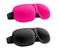 Masque de Nuit,2 pièces masque de sommeil,Cache Yeux pour Dormir 3D Grooves Design,Masque Yeux pour Dormir confortable pour homme et femme,pour Dormir,Siestes Voyage Yoga