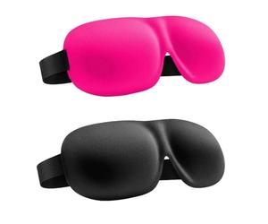 Masque de Nuit,2 pièces masque de sommeil,Cache Yeux pour Dormir 3D Grooves Design,Masque Yeux pour Dormir confortable pour homme et femme,pour Dormir,Siestes Voyage Yoga