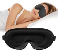 Masque De Nuit 3d Pour Dormeurs Latéraux,Masques De Sommeil Pour Hommes Et Femmes,Orbites 3d Et Sangles Elastiques Réglables,100% Ombre Et Respirabilité,Noir