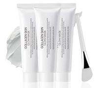 Masque De Nuit Au Collagène, Gollagen Skin Glow Mask, Masque Collagene Visage Korean, Masque De Lait Coréen, Hydrate & Refresh for Extra-Dry Skin, Hydratant Et éclairant, Pour Une Peau Radiante (3PC)