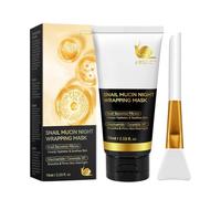 Masque De Nuit Au CollagèNe, Masque De Sommeil à La Mucine D'Escargot, Masque De Sommeil Paresseux Sans RinçAge, 75ml (1)