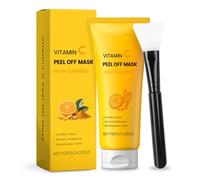 Masque de nuit au curcuma Peel Off - Masque facial au collagène bio - Soin de nuit au curcuma - Vitamine C - Nettoyage doux - Hydratant et nourrissant - 120 g