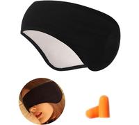 Masque De Nuit Coton,Livré Avec Des Bouchons D'oreilles Cache Yeux Pour Dormir,Réglable Masque Sommeil,Masque Yeux Pour Dormir,Les Siestes,La Méditation,Les Voyages (Noir)