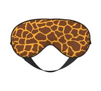 Masque de nuit doux imprimé girafe avec sangle réglable bloquant la lumière réversible et confortable