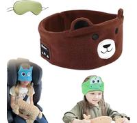 Masque de nuit enfant doux et confortables, sans aucune pression, bandeau bluetooth enfant, haut-parleur intégré, bandeau écouteurs pour dormir, remplacer les écrans par une histoire audio (STYLE-6)