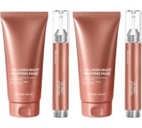 Masque de nuit enveloppant au collagène, masque peel-off nettoyant doux et profond, réduit le relâchement cutané et le teint terne, raffermit la peau pour un teint lisse et frais.