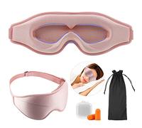 Masque de Nuit Femme 3D, Rose, Doux Respirant Bandeau Cache Yeux Sommeil Zéro Pression Cache Oeil pour Dormir Profond, Voyages, Enfant