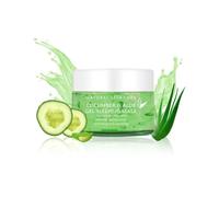 Masque de nuit hydratant au gel d'aloès et de concombre, gel pour le visage à base d'extraits naturels de plantes à la texture légère, soin hydratant en profondeur pour unifier le teint