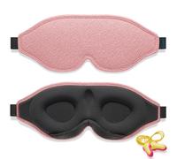 Masque de Nuit Innovant 2026 pour Hommes et Femmes, Masque de Sommeil | Conception qui Bloque la Lumière pour Dormir, les Siestes, la Méditation, les Voyages (Rose Sakura)