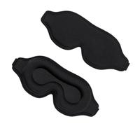 Masque de nuit Masque de sommeil 3D en mousse à mémoire forme, patchs for les yeux, couverture d'ombre voyage, repos, relaxation, bandeau for, aide au(D-Black(Silk Mask))