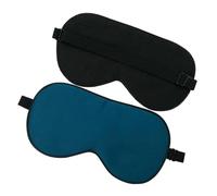 Masque de nuit Masque For Les Yeux De Sommeil En Soie Pure, Couverture For Qualité Supérieure, Bandeau Doux, Aide À La Relaxation For Voyage, Réglable(Peacock Blue)