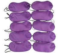 Masque de nuit Masque for les yeux en soie imitée, 10 pièces, masque de sommeil rembourré, Patch d'ombre, bandeau for, voyage for femmes et hommes(10 eye mask-01)