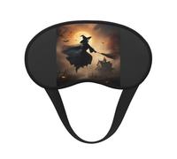 Masque de nuit pour adultes avec motif sorcière volante pour Halloween, voyage, camping, blocage de la lumière