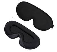 Masque de nuit soie Masque de sommeil 3D en mousse à mémoire de forme, patchs for les yeux, couverture d'ombre de voyage, repos, relaxation, bandeau for les yeux, aide au sommeil(A-Black(Silk Mask))