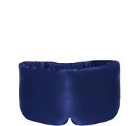Masque de nuit soie Masque de sommeil en soie mûrier, patch oculaire bloquant la lumière, masque doux rembourré, aide au voyage pour une nuit complète(Navy)