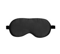 Masque de nuit soie Masque for les yeux en soie de mûrier naturel 19, couverture d'ombre de sommeil lisse et douce avec sangle élastique réglable, bandeau for les yeux(Black)