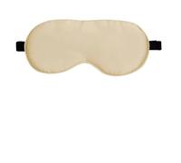 Masque de nuit soie Masque for les yeux en soie de mûrier naturel 19, couverture d'ombre de sommeil lisse et douce avec sangle élastique réglable, bandeau for les yeux(Gold with Bag)