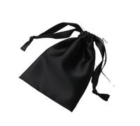 Masque de nuit soie Masque for les yeux en soie de mûrier naturel 19, couverture d'ombre de sommeil lisse et douce avec sangle élastique réglable, bandeau for les yeux(Only black bag)