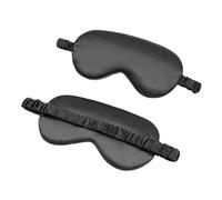 Masque de nuit soie Patch for les yeux en soie imité, masque d'ombrage for de sommeil, couverture relaxante voyage, protection for, bouclier doux, outils soins oculaires pour une nuit complète(Black)