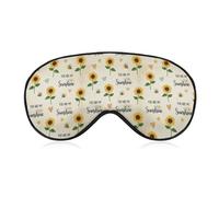Masque de nuit souple et respirant pour les yeux, idéal pour les voyages et le sommeil sans pression, pour femmes et hommes (Imprimé « Tu es mon rayon de soleil », abeilles et tournesols)