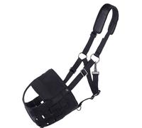 Masque de pâturage QHP avec naseaux, couleur:noir, taille:poney