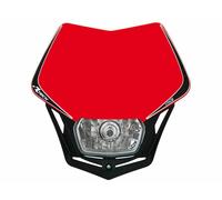 Masque De Phare Moto Cross Enduro V-Face Racetech Rouge Noir RTech Halogène