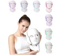 Masque de photothérapie LED - ULISEM - 7 couleurs - Soin de régénération de la peau - Atténue rides et acné