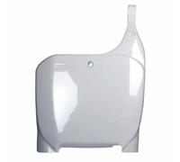 POLISPORT 8657000001 - Plaque d'immatriculation avant réplique OEM en plastique brillant durable et résistant compatible avec les motos Honda en couleur blanc