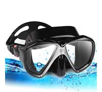 Masque de plongée,180°View HD Masque de Snorkeling/Plongée, Anti-Buée Lunettes de plongée et Anti-Fuite Masque de plongée en apnée Set de Plongée pour Adultes et Enfants (Black)