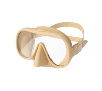 Masque de plongée à grand cadre - Anti-buée et anti-rayures - Bord en silicone liquide - Équipement de plongée pour adulte - Couleur thé au lait