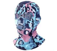 Masque de plongée avec protection UV UPF 50 + pour la natation en bord de mer et le surf, ajustement confortable pour tous les types de tête, bleu (bleu rose)