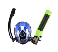 Masque de plongée avec tuba avec réservoir d'air, masque de plongée intégral de 0,5 l pour soutien respiratoire sous-marin - 5 à 10 minutes de temps de plongée