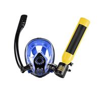 Masque de plongée avec tuba avec réservoir d'air, masque de plongée intégral de 0,5 l pour soutien respiratoire sous-marin - 5 à 10 minutes de temps de plongée
