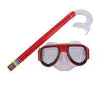 Masque de plongée avec tuba et lentille anti-buée pour enfants - Sangle réglable en silicone - Lunettes de natation légères pour la natation, la plongée et les activités sous-marines (lot de 1)