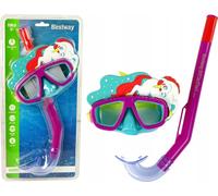 Masque de plongée avec tube Animaux Rose Bestway 24059