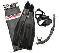 Cressi Pro Star Set de plongée Mixte Adulte, Noir, 41/42 (7/8)