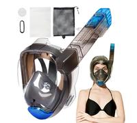 Masque de plongée en apnée intégrale - 23 x 29,1 x 35,4 cm Équipement de plongée, masque de plongée en silicone PP PC, masque de plongée avec vue panoramique avec anti-buée et antiperdes