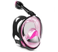 Masque De Plongée En Apnée,Lunettes De Séparation,Tube Respiratoire,Natation Sous-Marine,Support De Lunettes Pour Gopro,Anti-Buée,Équipement De Plongée Pliant - Type Black Pink-L/Xl