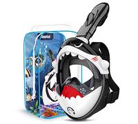 Masque de Plongée Enfants Intégral,180° HD Anti-Leak Anti-Fog Masque de plongée pour Kinds Système de Jouets avec Tuba à Sec Design Mignon pour Les Enfants de 4~14 Ans