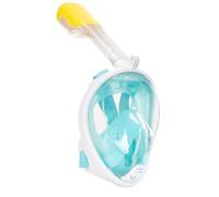 Masque de plongée intégral avec tuba - Vue panoramique à 180 ° - Anti-buée - Avec valve de sécurité - Support de caméra - Sangle réglable - Kit de voyage pour adultes et enfants - Aquaget CE