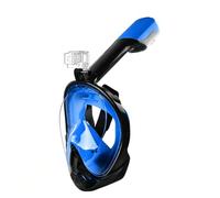 Masque de plongée intégral avec vue à 180 ° - Design panoramique - Compatible avec les caméras de sport, masque de plongée avec technologie anti-buée et anti-fuite pour adultes et enfants