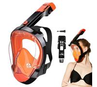 Masque de plongée intégral pour adulte - Vue panoramique à 180 degrés - Respirateur de drainage automatique - Pour les amateurs de nageurs, les vacanciers