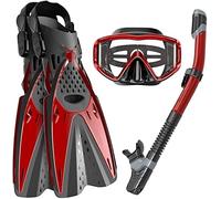 Masque de plongée, Masque de plongée Adulte, Masque Natation avec Tuba, intégral et Sec, Ensemble panoramique réglable Grand Angle(L)